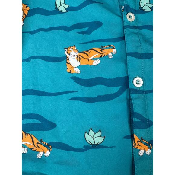 Disney Ily Aladdin Shirt Raja Tiger Button Down Girls Size 4 - Picture 3 of 5